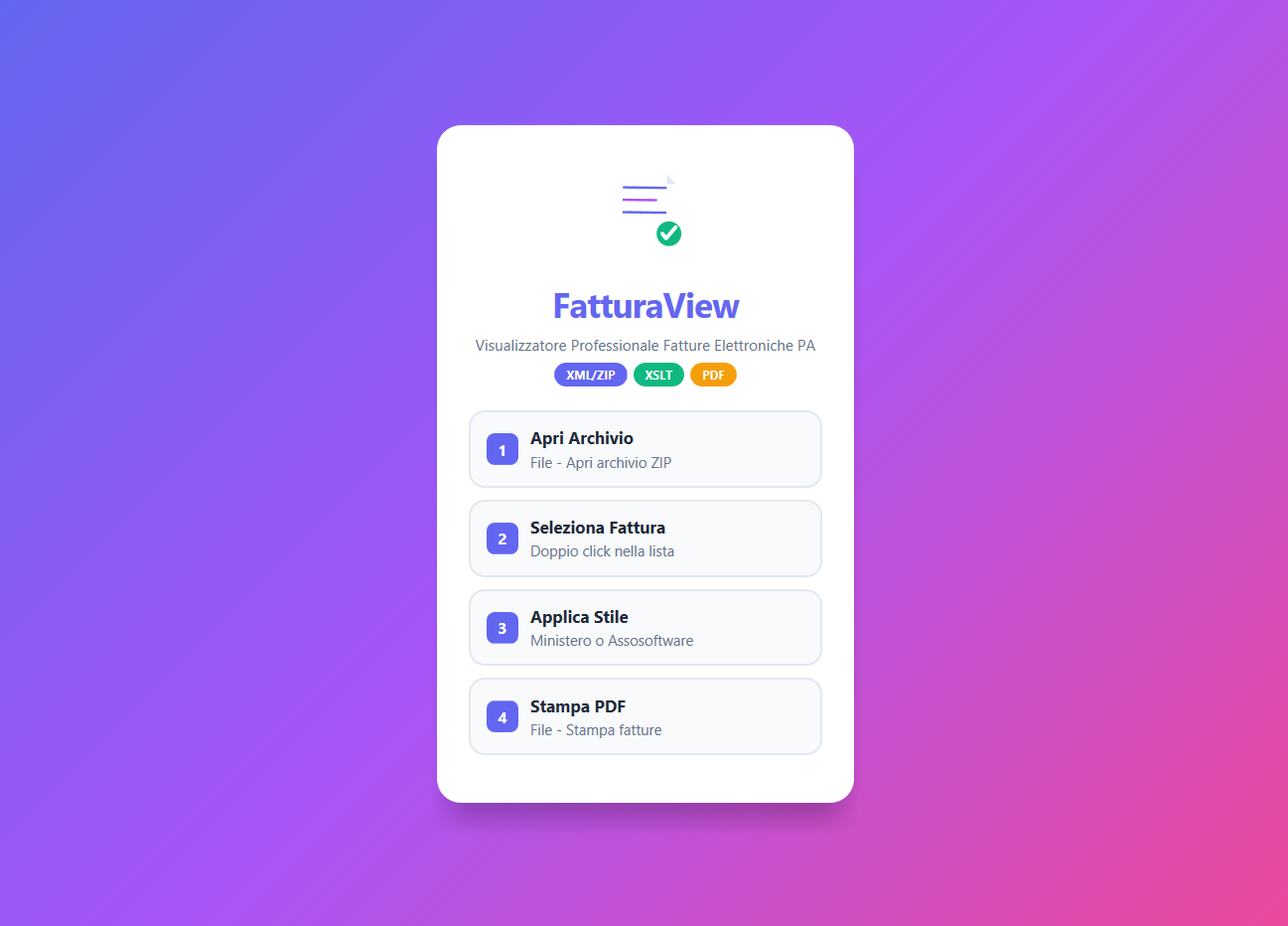 Dashboard FatturaView